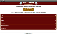 Tablet Screenshot of lapagnotta.com.au